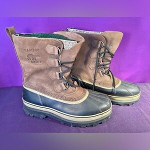 Sorel Caribou Men's Nubuck Leather Waterproof Insulated Winter Snow Boots Sz 11